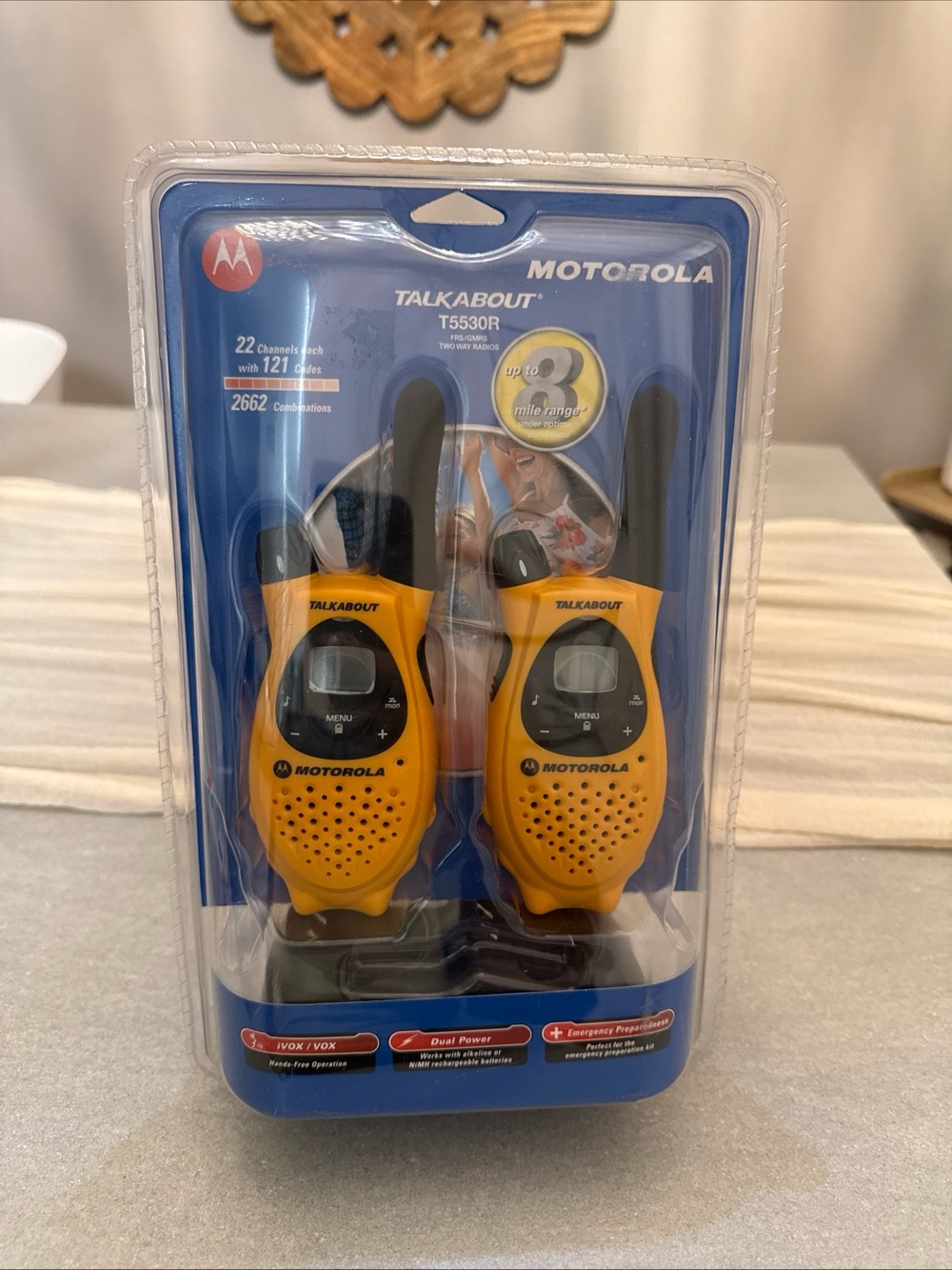 Motorola Yellow Talkabout T5530R Two-Way Radios (Pair)